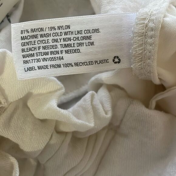 A New Day Womens High Rise Paperbag Ankle Pants Cream Size Medium - Picture 8 of 12